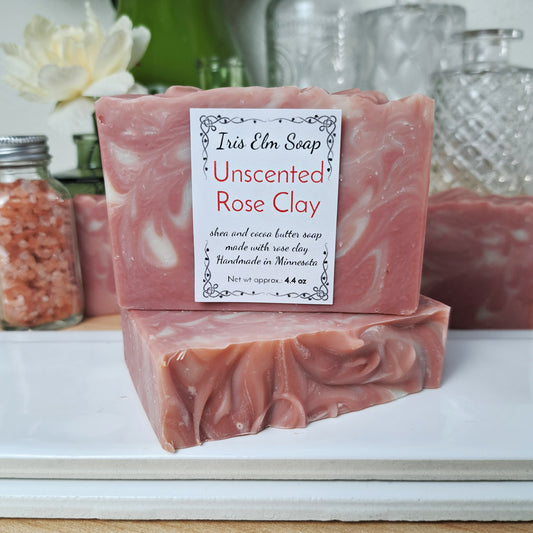 Unscented Rose Clay Handmade Soap