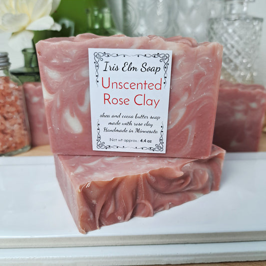 Unscented Rose Clay Handmade Soap