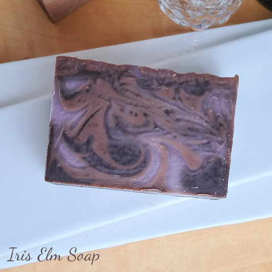Black Amber and Lavender Handmade Soap