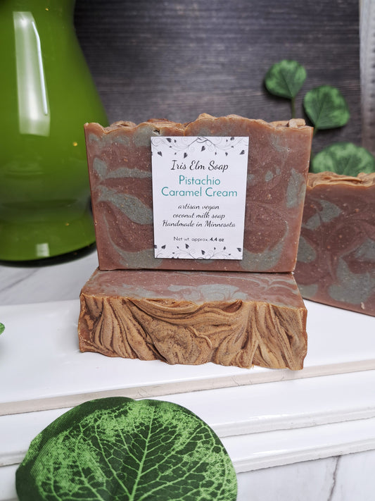 Pistachio Caramel Cream Handmade Soap