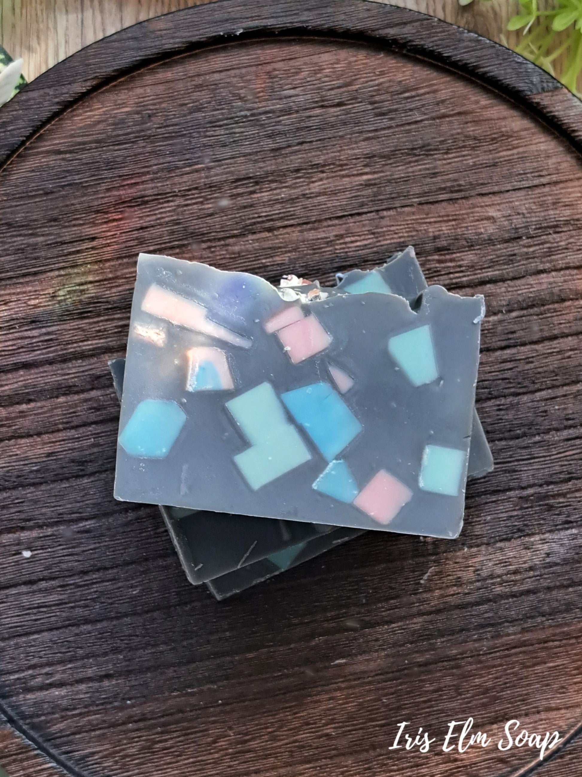 terrazzo sea salt and orchid handmade artisan soap bars
